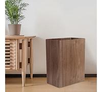 Poubelle étroite en bois de noyer pour salon, chambre à coucher, maison, hôtel, corbeille à déchets durable, seau de rangement rectangulaire non couvert (taille : 26 x 9,5 x 32 cm)