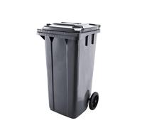 Bc-elec - GX-009A Outdoor poubelle 100 litres, Poubelle 100L sur roulettes 48x55x81cm, gris