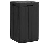 Poubelle Extérieure Brun Clair 118L Polypropylène avec Double Couvercle | Grande capacité 118L, texture imitation bois, bac liquide amovible, résistant aux intempéries et UV, entretien facile