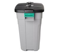 Poubelle extérieure rectangulaire avec couvercle verrouillable, capacité de 90 litres