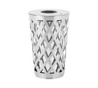 Poubelle extérieure - ronde - inox / acier galvanisé - grise | ulsonix