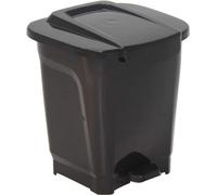 Poubelle Famanu, 15 litres - Noire - Design hygiénique et moderne