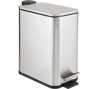 Poubelle Famanu Pedalabfalle - Tri sélectif - Avec bac intérieur - 5 litres - Acier inoxydable brossé
