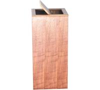 Poubelle Fine Grain de Bois avec Couvercle Bascule - Grand Bac Rectangulaire avec Doublure Amovible, Panier Anti-Odeur pour Maison, Bureau et Salon(Ashwood,H650xW300MM)