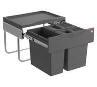 Poubelle Hailo 3644912 TR Swing Tandem S peu encombrante, 2 x 8,5 + 12 litres