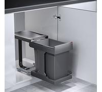Poubelle Hailo pour cuisine ou salle de bains, à encastrer dans un meuble de 40 à 60 cm, avec système d'ouverture automatique
