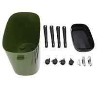 Poubelle haute avec pieds à roulettes, 15 l, grande capacité, poubelle étroite pour la cuisine, la salle de bain, le salon, le bureau, vert