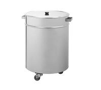 Poubelle Inox sans Pédale sur Roue By