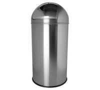 Poubelle inox the dome avec couvercle "push" 50 litres