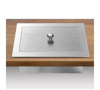 Poubelle Intégrée INOX Premium - Bac à Déchets Encastré avec Couvercle Bascule, Réceptacle Robuste pour Restaurant, Bar et Placard de Cuisine(Single Lid,29.5cmx19.5cm)