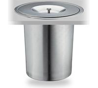 Relaxdays Poubelle plan de travail inox 8 l