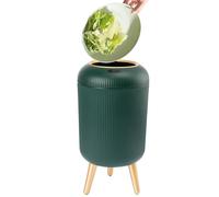 Poubelle intelligente - T22.5x41.5 cm bac déchet ouchlesss, capteur de mouvement automatique vert foncé, odeur de matériau durable réduisant avec un corps facile | Poubelle pour la cuisine, le bureau,