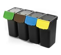 KADAX 4x poubelles 25 L Poubelles pour le tri sélectif Seau noir