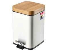 Poubelle KADAX en acier thermolaqué, 3L, seau, blanc