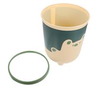 Poubelle Ménagère Compacte en PP Jaune, Motif Élégant Cuisine Bureau | Légère et Facile à Utiliser, Format Discret, Style Charmant, Adaptée à Maison Travail