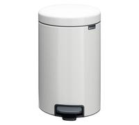 Poubelle métal 3 litres ronde à pédale Brabantia - Blanc