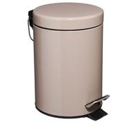 Poubelle métal à Pédale 3 litres Atmosphéra - 17x17x24,5 - Taupe