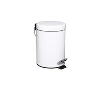 Poubelle métal à Pédale 3 litres Atmosphéra - Blanc -
