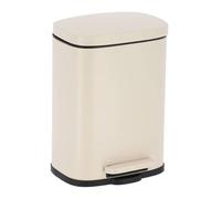 Poubelle Metal Rectangulaire Frein De Chute A Pedale 5l - Grege - TENDANCE