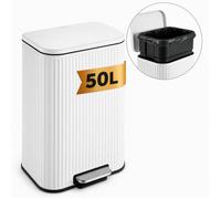 Poubelle Miles Blanc 50 L