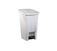 Poubelle Mobile à Pédale en Plastique 60L Blanc Rossignol Professonnel