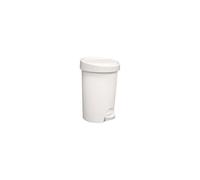 Poubelle moderne de cuisine en plastique 20 litres - Blanc