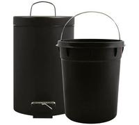 Poubelle MSV - A pédale avec seau amovible - 3 L - Noir