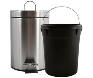 Poubelle MSV - Finition satinée avec seau amovible - 3 L - Gris
