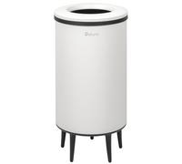 Poubelle multifonctionnelle eluno, capacité de 36 litres, en métal blanc