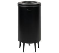 Poubelle multifonctionnelle eluno, capacité de 36 litres, en métal noir