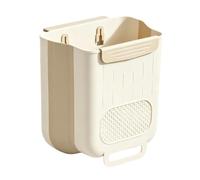 Poubelle Murale 6 L Conteneur à Déchets Repliable Compact Gain de Place | Mini Poubelle À Compost Cuisine Pour Intérieur Maison Camping-Car Plan de Travail Porte du Placard Sous Jaune