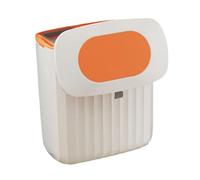 Poubelle Murale 8 L en Plastique avec Couvercle, Ouverture Coulissante | Design Suspendu Moderne, Crochets Adhésifs Inclus, pour Portes de Placard, la Cuisine et Petits Espaces