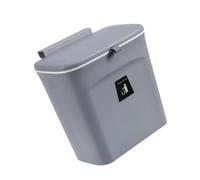 Poubelle Murale Cuisine en Plastique pour Porte de Placard Coulissante | Installation sans Perçage, Anneau Presse-paquet Amovible, Crochet Détachable, Ouverture Levante, pour Salle de Bains