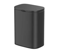 Poubelle murale en inox mat ""Sare"" - Noir - 5 L