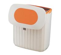 Poubelle Murale Ouverture Coulissante 8l en Plastique, avec Couvercle | Conteneur à Déchets pour Portes de Placard, Crochets Adhésifs Inclus, Usage Maison et Bureau