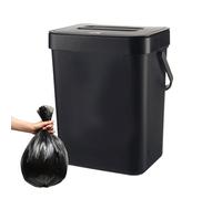 Poubelle Murale - Petite Poubelle Cuisine avec Couvercle & Poignée, Poubelles Suspendue | Bac À Compost Moderne Robuste pour Plan De Travail sous Évier Porte De Placard