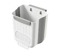 Poubelle murale pliable peu encombrante - 6 l | Porte d'armoire, poubelle pour maison, salle de bain, chambre à coucher, camping-car, camping, plan de travail