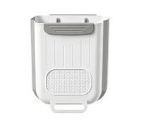 Poubelle Murale Poubelle à Déchets Compacte 6 L Gain de Place | Mini Poubelle À Compost Cuisine Pour Intérieur Maison Camping-Car Plan de Travail Porte du Placard Sous Gris