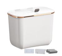 Poubelle Murale Poubelle De Cuisine Avec Couvercle | Conteneur 7L Accrochable Corbeille à Déchets, Accessoires de Cuisine Gain de Place Pour Salle De Bain Chambre Camping