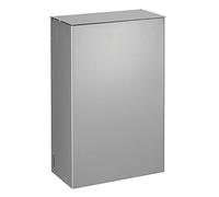 Poubelle murale Stella avec étrier - 10l - gris métal - RAL 9006