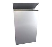 Poubelle murale Stella sans étrier - 10l - gris métal - RAL 9006