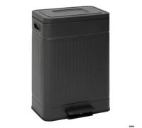 Poubelle double compartiment 2x30L à pédale NOVA noire - 5five