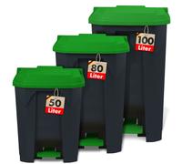 Poubelle Olaf pour la maison, le bureau et le commerce plusieurs couleurs et tailles vert 100 litres
