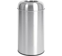 Poubelle ouverte Bolero en acier inoxydable argenté 40 L