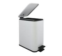 Poubelle ? P?dale Acier Erik 5l Blanc Mat