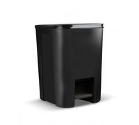 Poubelle pédale 25L noire Practic plastique 10104699