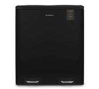 Les Collectors Poubelle de tri à pédale N°910 2 x 30 L Noir mat