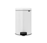 Poubelle pédale Newlcon 20L blanche - - Blanc - Métal