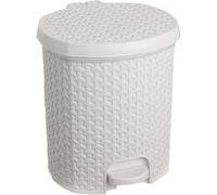 Poubelle pédale plastique 11L blanc Keeeper Tjark