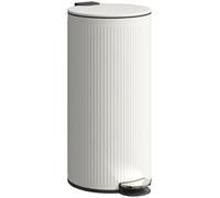 Poubelle - Pédaleuse - 30 litres - Pédale - Couvercle à fermeture douce - Seau intérieur amovible - Polypropylène (PP) - Crème